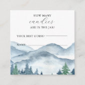 Forest Baby Shower wie viele in Jar Game Begleitkarte (Vorderseite)