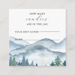 Forest Baby Shower wie viele in Jar Game Begleitkarte