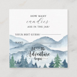 Forest Baby Shower wie viele in Jar Game Begleitkarte