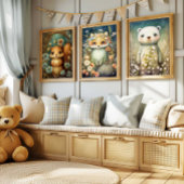 Forest Baby Squirrel Blume | Eichhörnchenwand Poster