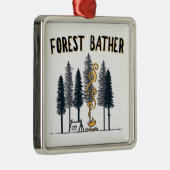 Forest Bather Camping Ornament Aus Metall (Rechts)