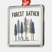 Forest Bather Camping Ornament Aus Metall (Links)