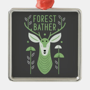 Forest Bather Deer Ornament Aus Metall