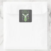 Forest Bather Deer Quadratischer Aufkleber (Tasche)