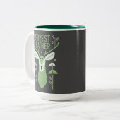 Forest Bather Deer Zweifarbige Tasse (Vorderseite Links)