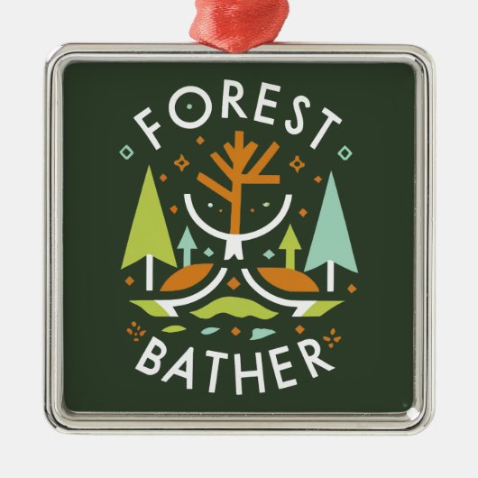 Forest Bather Kubist Ornament Aus Metall (Vorne)