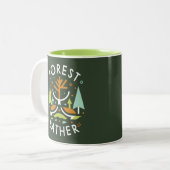 Forest Bather Kubist Zweifarbige Tasse (Vorderseite Links)