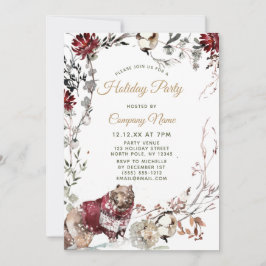 Forest Bear Corporate Holiday Weihnachtsfest Party Einladung