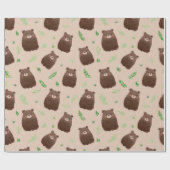 Forest Bear Spring Gift Wrap Geschenkpapier (Flach)