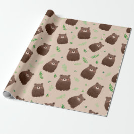 Forest Bear Spring Gift Wrap Geschenkpapier