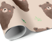 Forest Bear Spring Gift Wrap Geschenkpapier (Rolleneckpunkt)