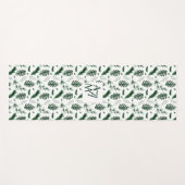 Forest Blätter Green Monogram 3 Initials Newlyweds Yogamatte (Vorderseite (Horizontal))