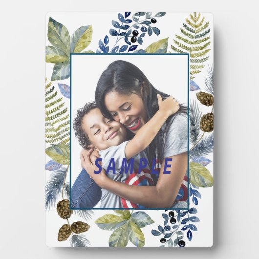 Forest Blue Frame Foto Vorlage im Herbst Fotoplatte (Vorderseite)