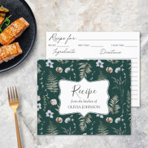 Forest Blume Blätter Botanische Blumenkarte