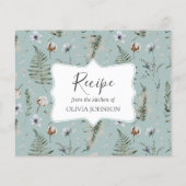 Forest Blume Blätter Botanische Blumenkarte (Rückseite)