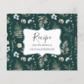 Forest Blume Blätter Botanische Blumenkarte (Rückseite)