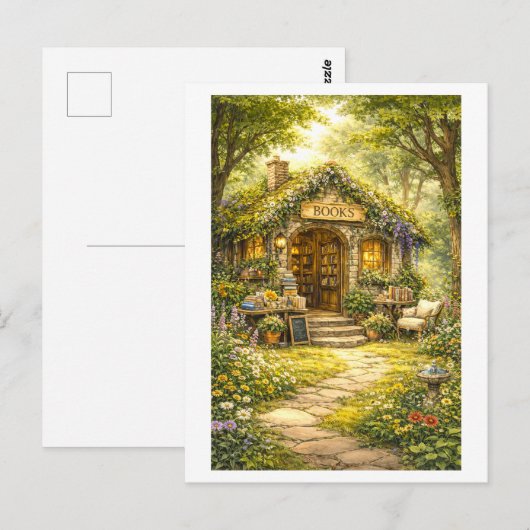Forest Bookstore Postkarte (Vorne/Hinten)