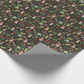 Forest Bounty: Aquarellfarben-Pilzmuster Geschenkpapier (Ecke)