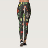 Forest Bounty: Aquarellfarben-Pilzmuster Leggings (Rückseite)