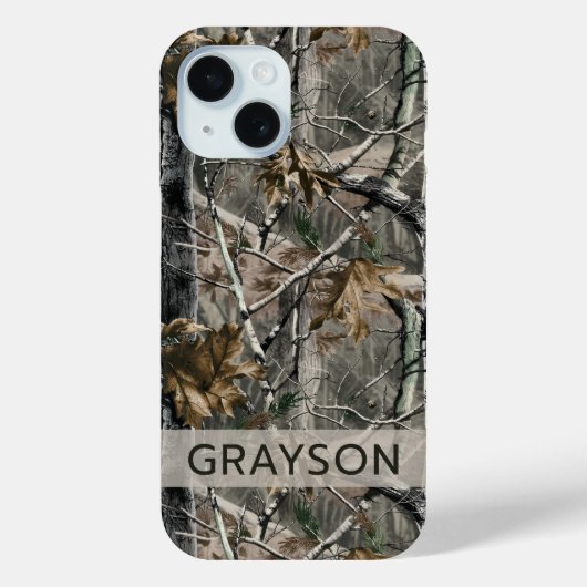 Forest Branches Camouflage Personalized Case-Mate iPhone Hülle (Rückseite)