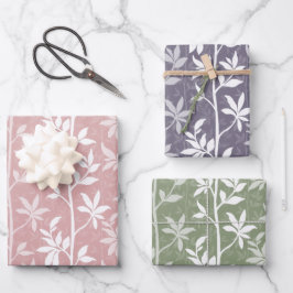 Forest Breeze Minimalist Botanical Silhouette Geschenkpapier Set