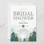Forest Bridal Dusche Einladung Winter Abenteuer (Vorderseite)