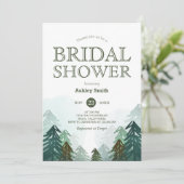 Forest Bridal Dusche Einladung Winter Abenteuer (Stehend Vorderseite)