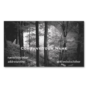 Forest Bridge B&W Magnetic Business Cards Magnetische Visitenkarte