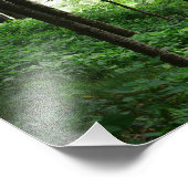 Forest Bridge Isaiah 26:3 Grüne Blätter Fotodruck (Ecke)