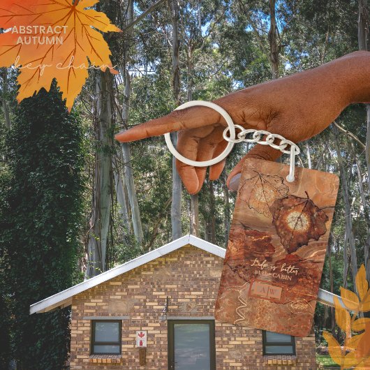 Forest Brown Abstrakt Monogram Acryllic Schlüssela Schlüsselanhänger