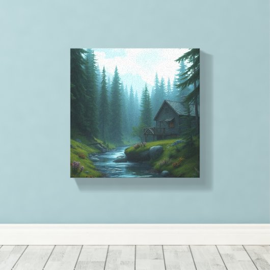 FOREST CABIN LEINWANDDRUCK (Insitu (Holzboden))