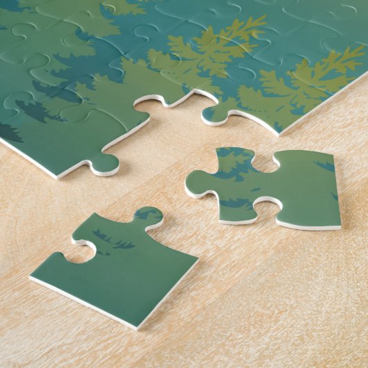 Forest Calm Berglandschaft Puzzle (Seite)