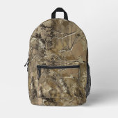 Forest Camo with Dry Leaves Pattern Bedruckter Rucksack (Vorderseite)