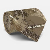 Forest Camo with Dry Leaves Pattern Krawatte (Gerollt)