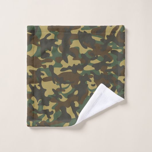 Forest Camouflage Badhandtuch Set (Waschlappen)