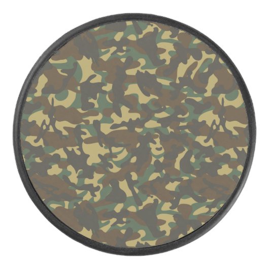 Forest Camouflage Eishockey Puck (Vorderseite)