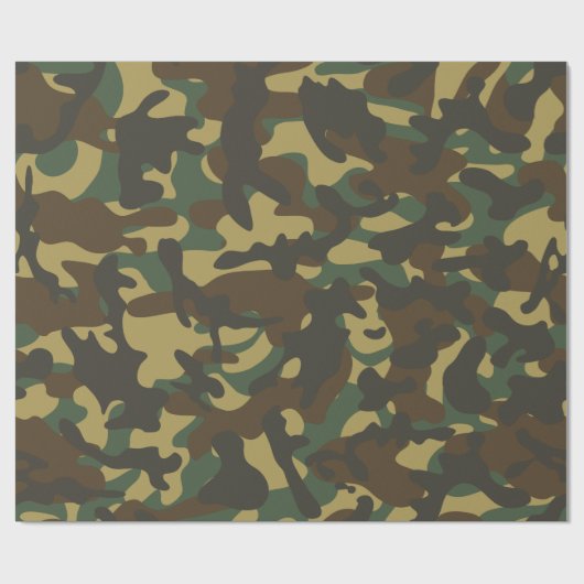 Forest Camouflage Geschenkpapier (Flach)