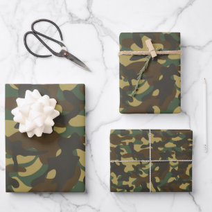 Forest Camouflage Geschenkpapier Set