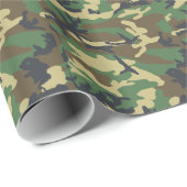 Forest Camouflage Masculine Geschenkpapier (Rolleneckpunkt)
