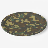 Forest Camouflage Pappteller (Schrägansicht)