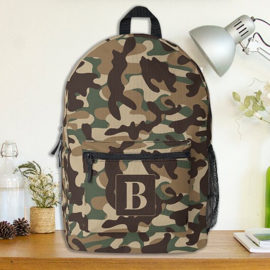 Forest Camouflage Personalisiert Monogram Camoufla Bedruckter Rucksack