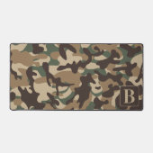 Forest Camouflage Personalisiert Monogram Camoufla Schreibtischunterlage (Vorderseite)