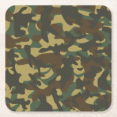 Forest Camouflage Rechteckiger Pappuntersetzer (Vorderseite)