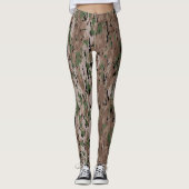 Forest Camouflage Tan Green Leggings (Vorderseite)