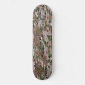 Forest Camouflage Tan Green Skateboard (Vorderseite)