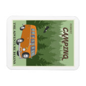 Forest Camping Camper Van Travel Poster Magnet (Horizontal)