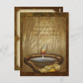 Forest Candle individuell anpassbare Postkarte (Vorne/Hinten)