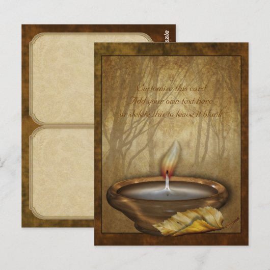 Forest Candle individuell anpassbare Postkarte (Vorne/Hinten)