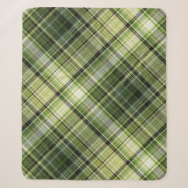Forest Canopy Green und Cream Kariert Sherpadecke