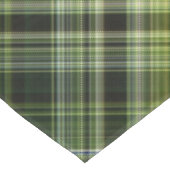 Forest Canopy Green und Cream Kariert Tischdecke (Schrägansicht)